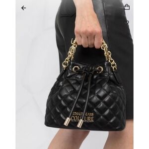 Versace Jeans Couture Versace Jeans Couture Logo Plaque Quilted Bucket B…